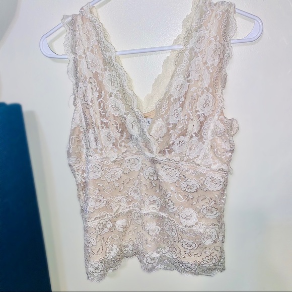 George Tops - NWOT George Lace V Neck Tank